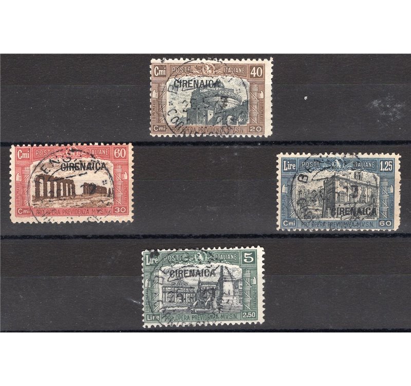 Cirenaica - 1937 - Milizia I, serie n° 38/41. Cat. € 350 (U)