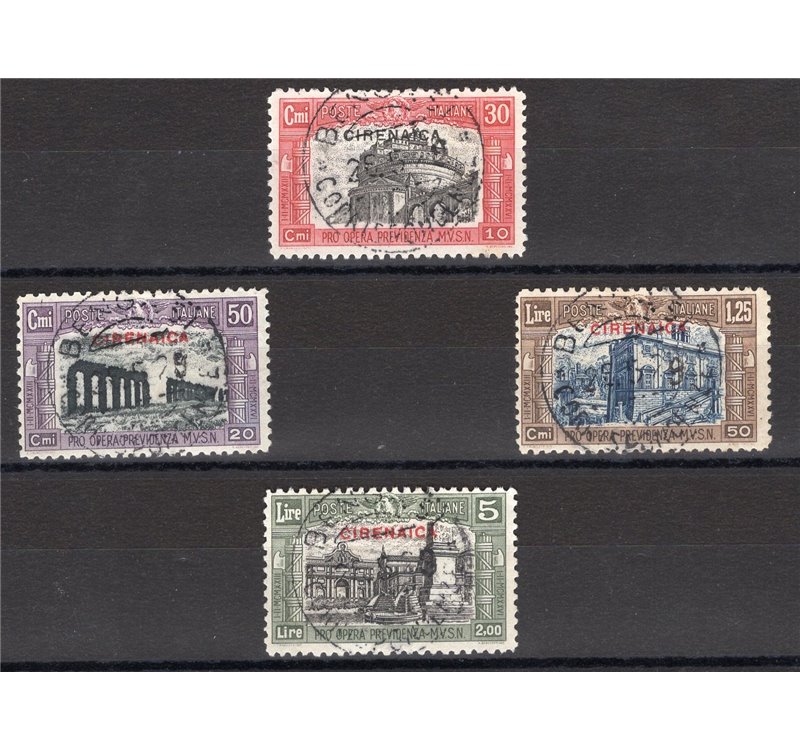 Cirenaica - 1929 - Milizia II, serie n° 49/52. Cat. € 300 (U)