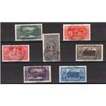 Cirenaica - 1929 - Montecassino, serie n° 53/59. Cat. € 375 (U)
