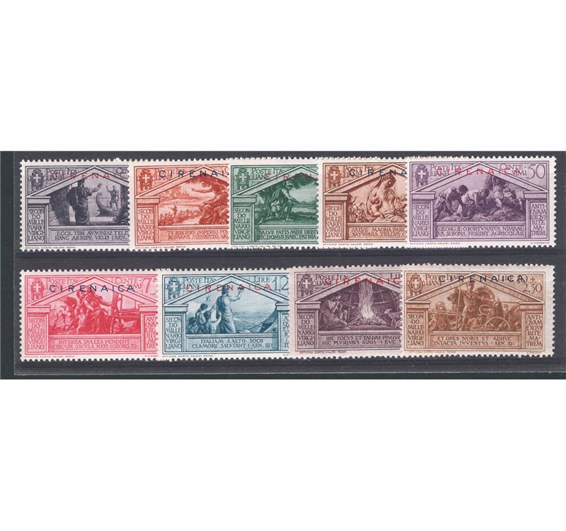 Cirenaica - 1930 - Virgilio, serie n° 77/85. Cat. € 75 (**)