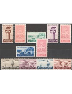 Egeo - 1940 - 1° Mostra Triennale d'Oltremare, serie n° 111/17 + P.A. 52/55. Cat. € 70 (**)