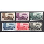 Egeo - 1933 - P.A. Crociera Zeppelin, serie n° 22/27. Cert.: IC. Cat. € 3.000 (**)