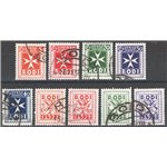 Egeo - 1934 - Segnatasse soggetti vari, n° 1/9. Cert.: Biondi. Cat. € 250 (U)