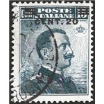 Egeo - Rodi - 1916 - Michetti 20 c. su 15 grigio soprast., n° 8. Cert.: IC. Cat. € 275 (U)