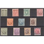 Eritrea - 1893 - Soprast., serie n° 1/11. Cert.: Biondi. Cat. € 6.930 (**)