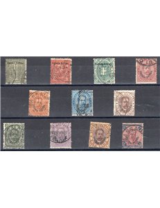Eritrea - 1893 - Soprast., serie n° 1/11. Cert.: IC. Cat. € 1.300 (U)