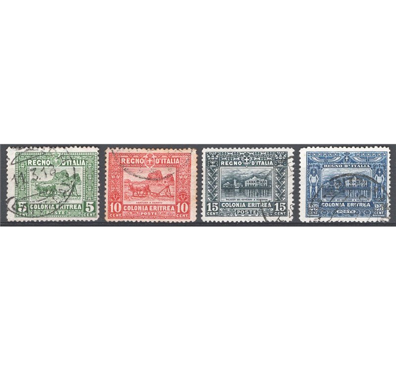 Eritrea - 1910/14 - Soggetti africani, serie n° 34/37. Cat. € 70 (U)
