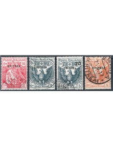 Eritrea - 1916 - Croce Rossa, serie n° 41/44. Cat. € 160 (U)