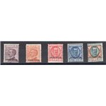 Eritrea - 1928/29 - Soprast., serie n° 123/27. Cert.: Biondi. Cat. € 2.750 (**)