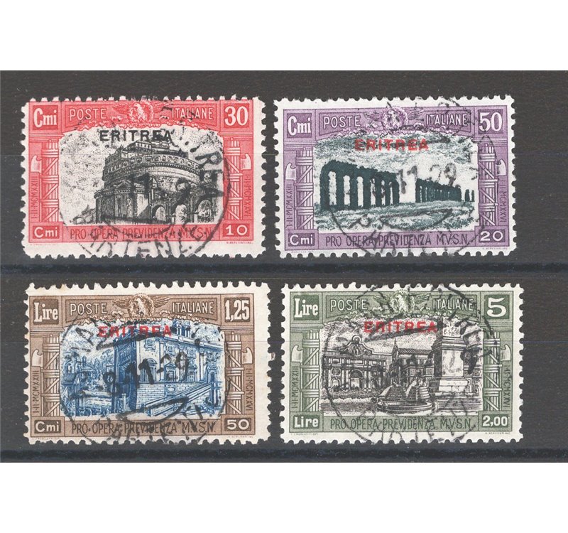 Eritrea - 1928 - Milizia II, serie n° 138/41. Cert.: IC. Cat. € 300 (U)