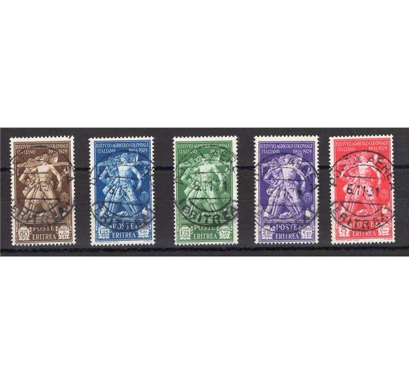 Eritrea - 1930 - Istituto Agricolo Coloniale, serie n° 174/78. Cat. € 300 (U)