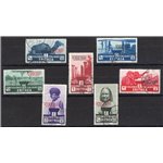 Eritrea - 1934 - Onoranze al Duca degli Abruzzi con annulli filatelici di favore, serie n° 213/19. Cat. € 500 (U)