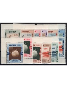 Eritrea - 1934 - Mostra Coloniale, serie n° 220/25 + P.A. 1/6. Cat. € 330 (**)