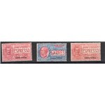 Eritrea - 1907/21 - Espressi soprast., serie n° 1/3 con ottima centratura. Cert.: IC. Cat. € 1.750 (**)