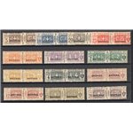 Eritrea - 1917/24 - Pacchi postali soprast. con caratteri grandi, serie n° 9/21. Cert.: Biondi. Cat. € 3.200 (**)