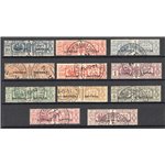 Eritrea - 1927/37 - Pacchi postali con soprast., serie n° 23/32. Cert.: Biondi. Cat. € 5.850 (U)