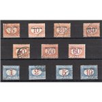 Eritrea - 1903 - Segnatasse soprast., serie n° 1/11. Cert.: IC. Cat. € 2.450 (U)
