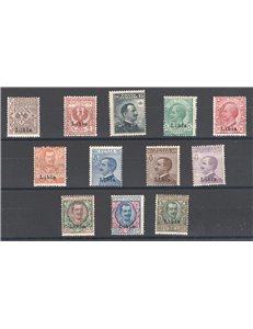 Libia - 1912/15 - Floreale e Michetti soprast., serie n° 1/12. Cert.: Biondi. Cat. € 4.000 (**)