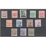 Libia - 1912/15 - Floreale e Michetti soprast., serie n° 1/12. Cert.: Biondi. Cat. € 4.000 (**)