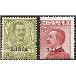 Libia - 1917/18 - Soprast. 45 c. e 60 c., serie n° 18/19. Cert.: Biondi. Cat. € 300 (**)