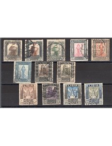 Libia - 1917/18 - Pittorica con filigrana corona, serie n° 21/32. Cert.: IC. Cat. € 375 (U)