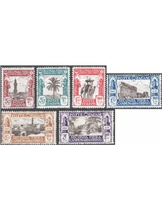 Libia - 1928 - II Fiera di Tripoli, serie n° 72/77. Cat. € 130 (**)