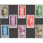 Libia - 1938 - Augusto, serie n° 152/57 + P.A. 36/37. Cat. € 50 (**)