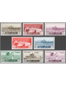 Libia - 1938 - XIII Fiera di Tripoli, serie n° 158/62 + P.A. 38/40. Cat. € 45 (**)