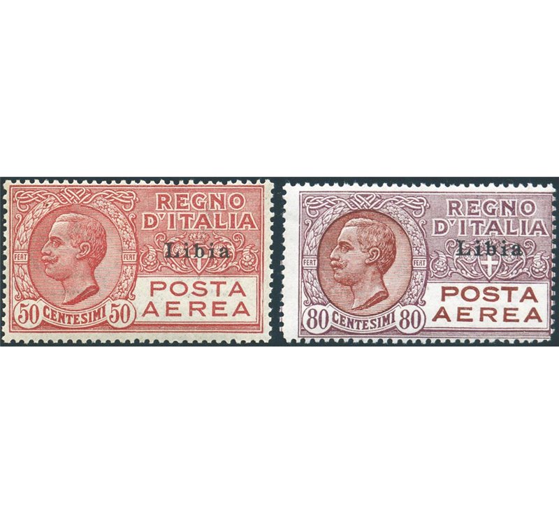 Libia - 1928/29 - P.A., serie n° 1/2. Cert.: Biondi. Cat. € 400 (**)