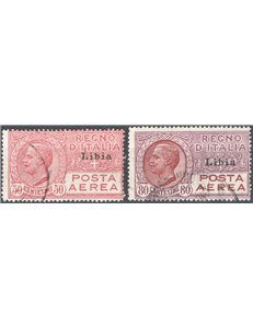 Libia - 1928/29 - P.A. Vittorio Emanuele, serie n° 1/2. Cat. € 175 (U)