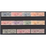 Libia - 1927/37 - Pacchi postali con fascio al centro, serie n° 14/24. Cert.: Biondi. Cat. € 3.000 (**)