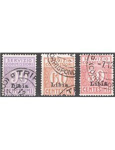 Libia - 1915 - Servizio commissioni serie n° 1/3. Cert.: IC. Cat. € 1.200 (U)