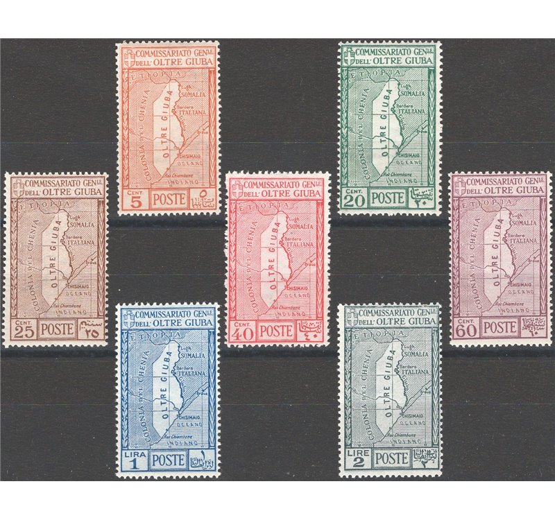 Oltre Giuba - 1926 - Annessione, serie n° 29/35. Cat. € 55 (**)
