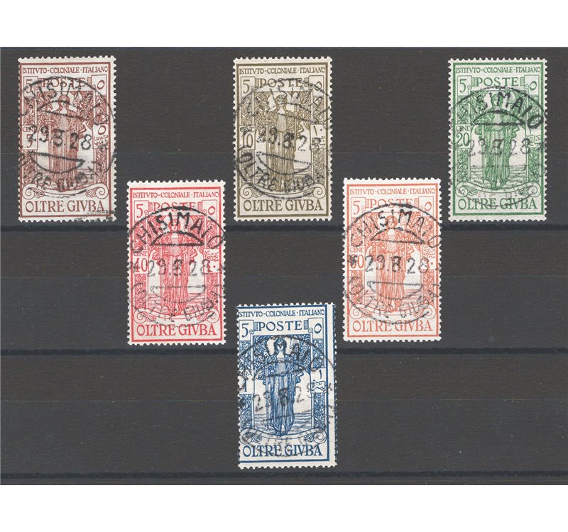 Oltre Giuba - 1926 - Istituto Coloniale, serie n° 36/41. Cat. € 95 (U)