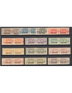 Oltre Giuba - 1925 - Pacchi soprast. serie n° 1/13. Cert.: Biondi. Cat. € 3.200 (**)