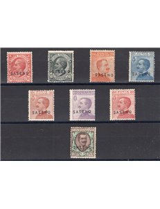 Saseno - 1923 - Soprast., serie n° 1/8. Cert.: Biondi. Cat. € 700 (*)