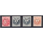 Somalia - 1916 - Croce Rossa, serie n° 19/22 con ottima centratura. Cert.: Biondi. Cat. € 2.750 (**)