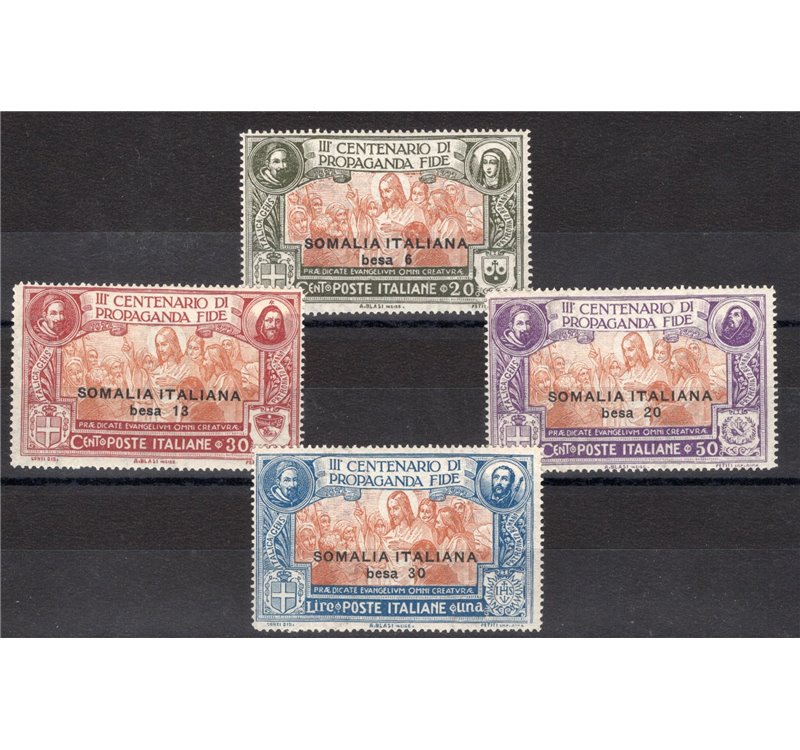 Somalia - 1923 - Propaganda Fide, serie n° 45/48. Cat. € 160 (**)