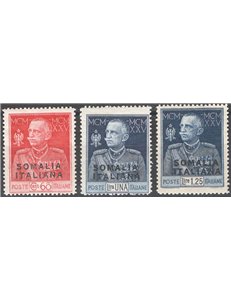 Somalia - 1925/26 - Giubileo dent. 13½, serie n° 70/72. Cat. € 110 (**)