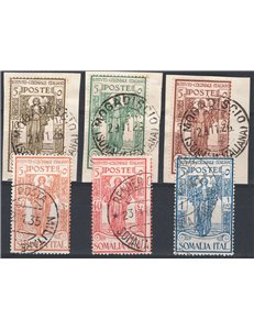 Somalia - 1926 - Istituto Coloniale Agricolo, serie n° 86/91. Cat. € 95 (U)