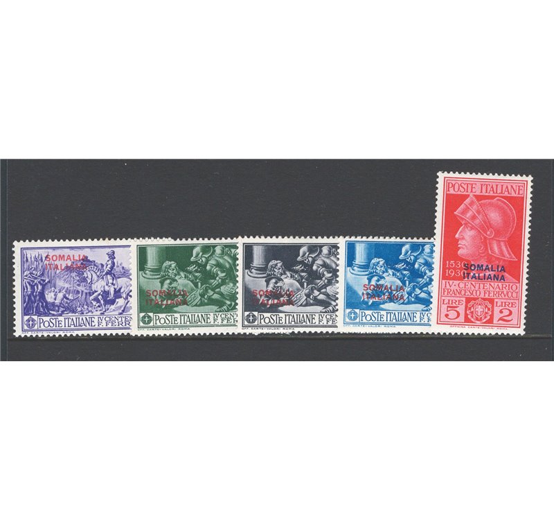 Somalia - 1930 - Ferrucci, serie n° 133/37. Cat. € 100 (*)