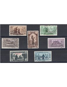 Somalia - 1931 - S. Antonio, serie n° 158/64. Cert.: IC. Cat. € 300 (U)