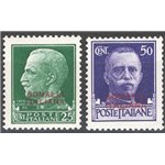 Somalia - 1931 - Imperiale 25 c. e 50 c. con soprast. rossa. serie n° 165/66. Cat. € 120 (**)