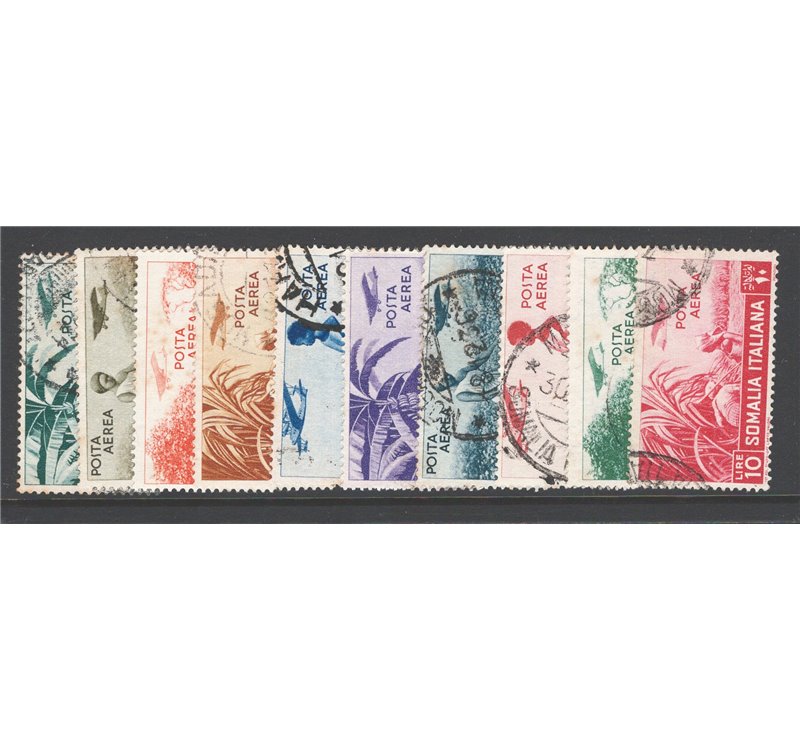 Somalia - 1936 - P.A. Soggetti africani, serie n° 17/26. Cat. € 120 (U)