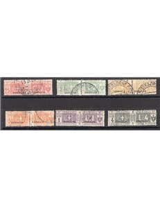 Somalia - 1923 - Pacchi postali nodo soprast., serie n° 15/20. Cert.: Biondi. Cat. € 2.750 (U)