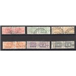 Somalia - 1923 - Pacchi postali nodo soprast., serie n° 15/20. Cert.: Biondi. Cat. € 2.750 (U)