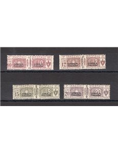 Somalia - 1926 - Pacchi postali nodo soprast. del 2° tipo, serie n° 50/53. Cert.: IC. Cat. € 750 (**)