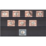 Somalia - 1923 - Segnatasse soprast., serie n° 33/40. Cat. € 275 (U)