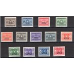 Somalia - 1934 - Segnatasse con soprast., serie n° 52/64. Cert.: IC. Cat. € 540 (*)