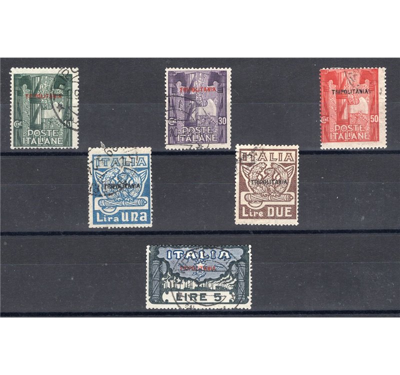 Tripolitania - 1923 - Marcia su Roma, serie n° 5/10. Cert.: IC. Cat. € 450 (U)